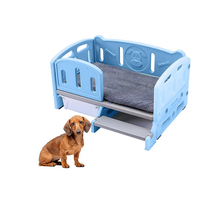 PP Rails Gwarchodlu Plastig Gwely Anifeiliaid Anwes gyda Drawer