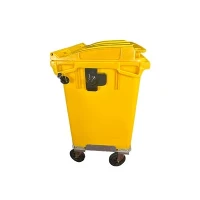 Bin Gwastraff Olwyn Gyda Phoced Fforch godi Rotator